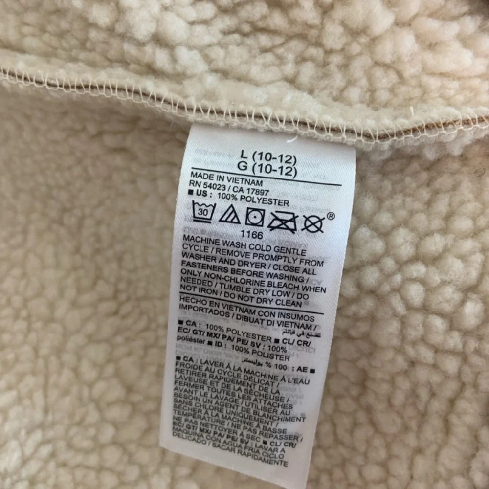 Old Navy Girls Tan Sherpa Coat